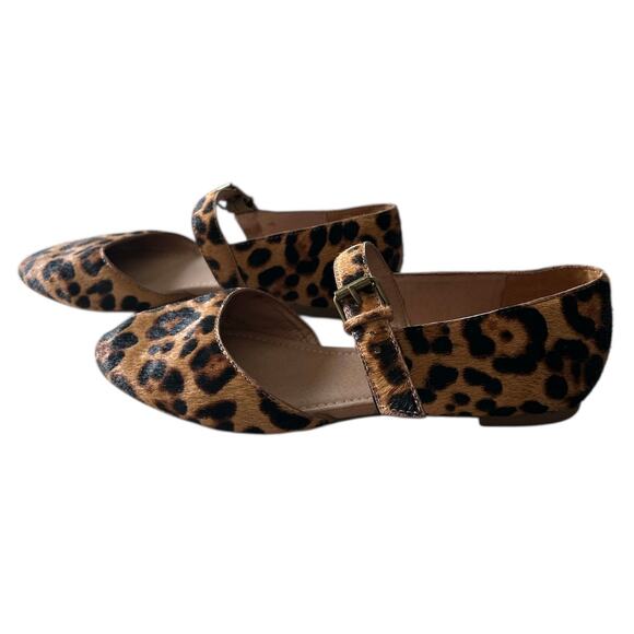 Madewell Rare Women’s Size 6.5 The Alina Mary Jane Flats Leopard Print - Picture 3 of 8